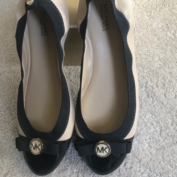 KORS Michael Kors Shoes - Michael Kors Dixie leather ballet flats in nude